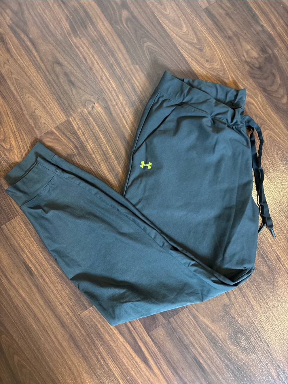 Under Armour Olive Green Vanish Joggers with Neon Green Logo
